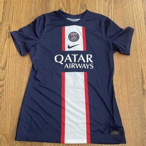 Paris Saint Germain #10 Neymar JR Nike Soccer Blue Jersey Womens Sz Medium